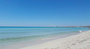 una spiaggia di Gallipoli dal mare cristallino dove opera MadeInGallipoli